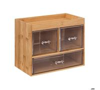FIVE Simply Smart - Boîte Organiseur 3 Tiroirs "Selena" 24cm Naturel Beige G