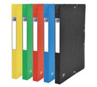 Boîte Oxford capacité standard Top File+ 24x32cm dos 25mm avec élastique couverture carte assorti
