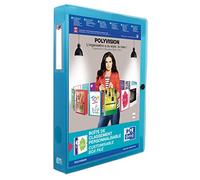 Chemise box plastique Oxford 24 x 32 cm - bleue