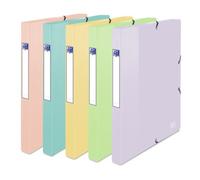Boite Oxford school life 24x32 Dos25 polypro opaque pastel assorti