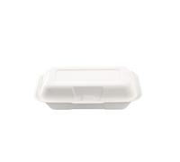 Boîte panini blanche en canne à sucre 223 x 130 x 75 mm 500 unités Betik