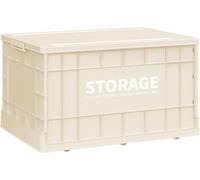 Boîte pliable avec couvercle, grande capacité de charge, boîte de transport, boîte de rangement pliable, boîte de camping, bac de rangement en plastique avec couvercle pour les activités de plein air