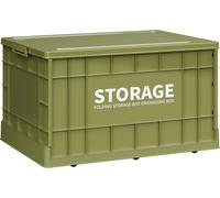 Boîte pliable avec couvercle, grande capacité de charge, boîte de transport, boîte de rangement pliable, boîte de camping, bac de rangement en plastique avec couvercle pour les activités de plein air