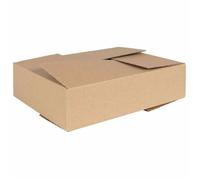 Boîte pliable en carton - vidaXL - 50 pièces - 40x30x10 cm - Naturel - Design moderne - Empilable - Écologique - Durable