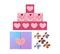 Boîte pliable pour San, boîte cadeau avec enveloppe rouge, boîtes pour propositions d'anniversaire à, emballage créatif pour célébrations, boîte cadeau amusante, pour partenaire, m