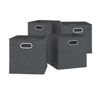 Vicco Boîte pliante, Anthracite, 30x30cm | Lot de 4, compatible avec les systèmes d'étagères avec œillet de préhension intégré
