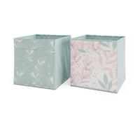 Vicco Boîte pliante, Turquoise, 30x30cm | Set de 2, compatible avec les systèmes d'étagères avec œillet de préhension intégré