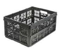 Boîte Pliante - KEEEPER - Ida - Plastique Résistant (PP) - 32 L - Noir - 48 x 35 x 23 cm