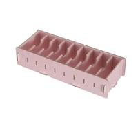 Boîte Porte-cartes de Visite en Bois Rose avec Séparateurs Amovibles | Rangement Modulable pour Bureau et Maison, Design Diy, Stockage Solide des Cartes, Format Compact