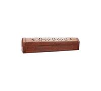 Boite Porte encens en bois motif Pentacle