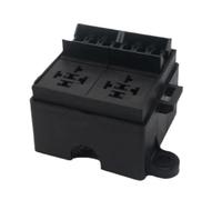 Boîte porte-fusible 2 relais 6, bloc de Circuit ATO 12V 24V 40A | Boîte de relais à fusibles à 6 voies avec 2 supports de relais, assemblage de bloc de circuit ATO(With Accessories)