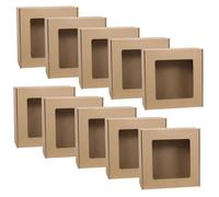 Boîte postale carrée avec fenêtre, coffret cadeau, cadeau 30x30x10 cm (x10)