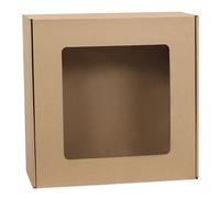 Boîte postale carrée avec fenêtre, coffret cadeau, cadeau 30x30x10 cm