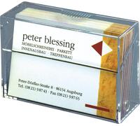 Boîte pour cartes de visite 85x55mm transparent paquet de 20 pièces