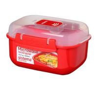 Boîte pour micro-ondes RECTANGULAR, 525 ml, rouge