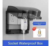 Boîte pour prise Étanche Double 86 Verrouillable PC Boîte pour(Black) | Design étanche IP44, verrou de sécurité intégré, matériau PC ignifuge, pour idéal salle de bain