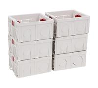 Boîte pour Prise Extérieure 86 Type Pvc Blanc, Lot de 6 Pièces
