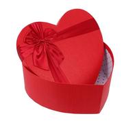 Boîte Présent Rouge en Papier de Cœur pour Saint-valentin | Emballage Multipurpose, Usage pour Couples et Anniversaires, Format Cœur, Boîte de Présentation Couleur