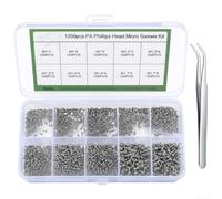 Boîte Rangement 1200 Et Pincette Boîte Rangement 1200 Et Pincette | 1200 pour phillips, 10 tailles variées, pincette courbée, boîte rangement compacte, réparation facile