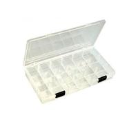 Boite rangement 18 cases graine creative plastique transparent 21x11x3 cm