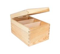 Boite Rangement en Bois CD 16 x 24 x 14 cm 3 Compartiments Boï¿½te Bureau