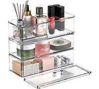 Boîte Rangement Maquillage Transparent 3 Niveaux