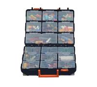 Boîte Rangement Quincaillerie - 36x34x13cm Organiseur, Boîte Outils Couvercle Transparent | Boîtes Rangement Petites Pièces | Pour Vis Clous Boulons Perles Bijoux Matériel Pêche Jouet Bureau Atelier S