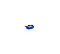 Pyrex - Cook & go - Boîte Rectangulaire en Verre avec Couvercle Hermétique et Étanche Ø 20 cm - Cuisinez au Four, Conservez et Emportez, Bleu