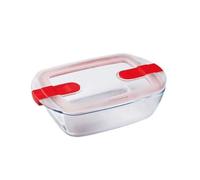 Boîte rectangulaire avec couvercle - PYREX - 1451025 - 28 x 20 cm - 2,5 L - Cook & Heat - Base en verre borosilicate