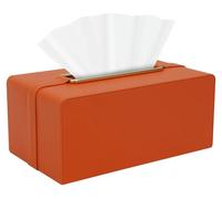 Boîte rectangulaire pour mouchoirs en cuir - Support décoratif pour mouchoirs - Multifonctionnel - Idéal pour la voiture, la chambre, le bureau, l'hôtel et la maison - Décoration de table