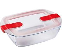 Boîte Rectangulaire Pyrex Cook & Heat, 28 x 20 cm, 2.5 L, Verre Borosilicate, Couvercle avec Valves