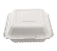 Boîte repas blanche en canne à sucre 1600 ml 200 unités Betik 1