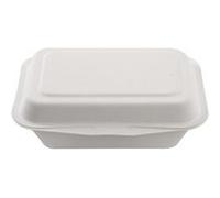 Boîte repas blanche en canne à sucre 700 ml 800 unités Betik 1
