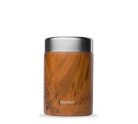 Boite Repas Isotherme - Lunchbox Inox - 5h Chaud et 7h Froid - Sans BPA, Étanche & Reutilisable (Wood, 600ml)