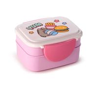 Porte-déjeuner Bento avec couverts et fermeture à clip - Pusheen le chat - Foodie, licence officielle Pusheen the Cat - Schiscetta alimentaire sans BPA, pour école, bureau