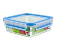 Emsa 508552 Boîte alimentaire ronde avec couvercle, 0.85 Litre, Transparent/bleu, Clip & Close