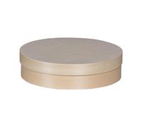 Boîte ronde en bois avec couvercle, contact alimentaire sur les parois intérieures : maison, cuisine, rangement, loisir créatif, personnalisable, alimentaire, boîte à camembert (24x6cm) - à l'unité