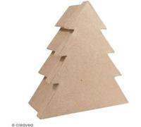 DÉCOPATCH BT058C - Boîte sapin S en papier mâché brun - 8x18,5x20cm