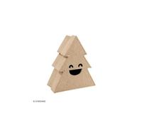 Boîte sapin sourire S 4x9x10cm - Kraft