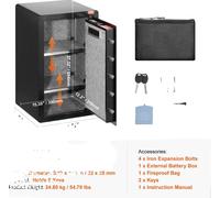 Boîte sécurisée, serrure à empreinte digitale, double système d'alarme, accès à 3 voies 4CU.FT