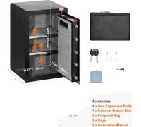Boîte sécurisée, Serrure à empreinte digitale, Double système d'alarme, Un accès à 2 voies 3,5