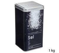 Boîte sel 1kg métal ""Black Edition"" noir - 5 five simply smart