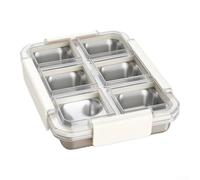 Boîte Snack 6 Cases 2 Pack Étanche Boîte Snack 6 Cases 2 Pack | Design étanche sécurisé, transport souci, garde aliments frais, 2 boîtes incluses, pour facile nettoyer