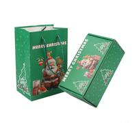 Boîte surprise de Noël 2025 rouge vert surprise de Noël (18 vertes) | Pour des confettis instantanés, un déballage mémorable, un design festif, peut contenir de l'argent liquide ou des cartes