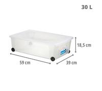 Stefanplast Rollbox 13054 Boîte de Rangement sur Roues, 39 x 59 x 18,5 cm
