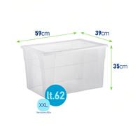Stefanplast - Visualbox - Boîte rectangulaire en Plastique Moderne 60x40x35 cm Bianco