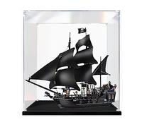 Boîte Vitrine Acrylique Transparent pour Lego 4184 Black Pearl Pirate Ship, Amélioré Présentoir Boîte d'affichage Rangement Anti-Poussière avec Base pour Jouet Mini Figurines (62 * 30 * 55cm) 3mm