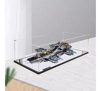 Boîte Vitrine Acrylique Transparent pour Lego 76042 The Shield Helicarrier, Amélioré Présentoir Boîte d'affichage Rangement Anti-Poussière avec Base pour Jouet Mini Figurines (85*50*35cm） B,2MM