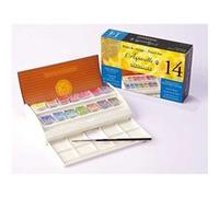 Sennelier Aquarelle - Coffret de voyage XF aquarelle 14 1/2 godets et 1 pinceau N131654.00