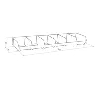 Boîtes à bec bleu - kit 6 boîtes avec support acier 600x168x75mm - 17704